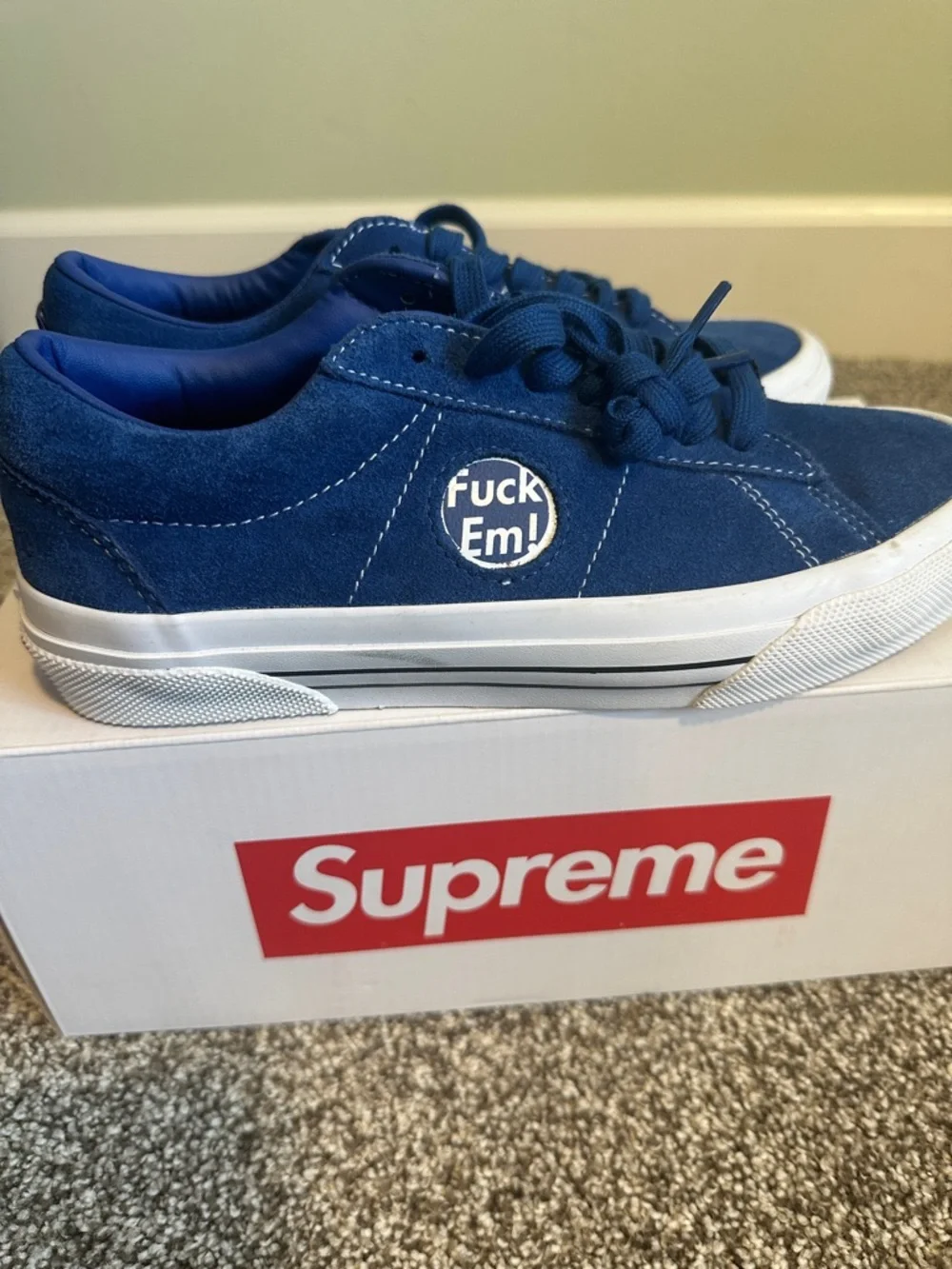 Vans Navy Blue Suede Low-Top Sneakers - Picture 5 of 6